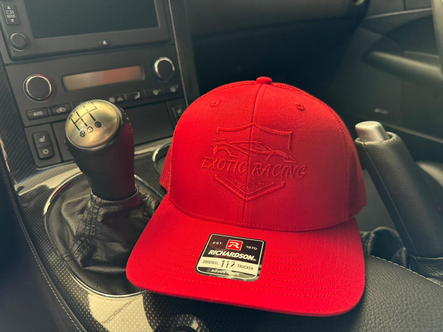 Red on Red Exotic Racing Logo Richardson Cap (300 ENTRIES) LIMITED TIME