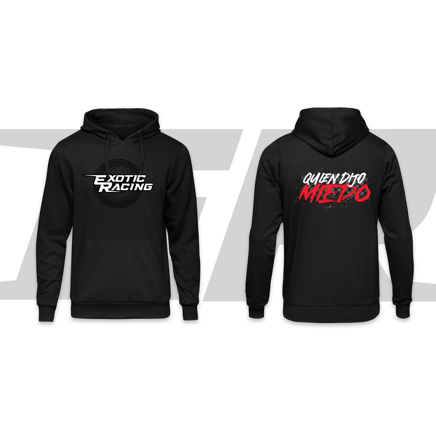 Black Hoodie with White Exotic Logo (600 ENTRIES)